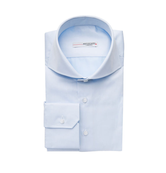 Artigiano Thur Powder Blue Shirt Image Folded