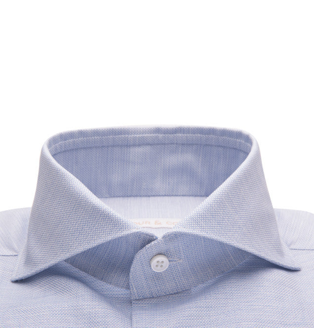 Noto Blue Slub Linen Shirt