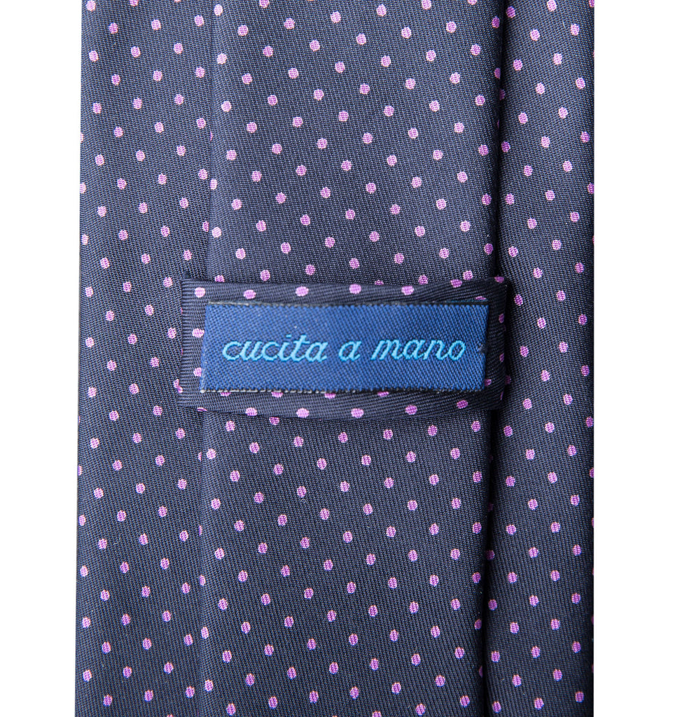 Light pink silk tie logo