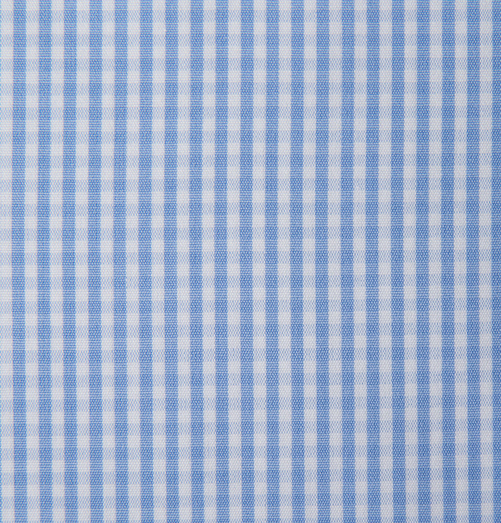 Artigiano Simme Blue Check Shirt Featured Fabric