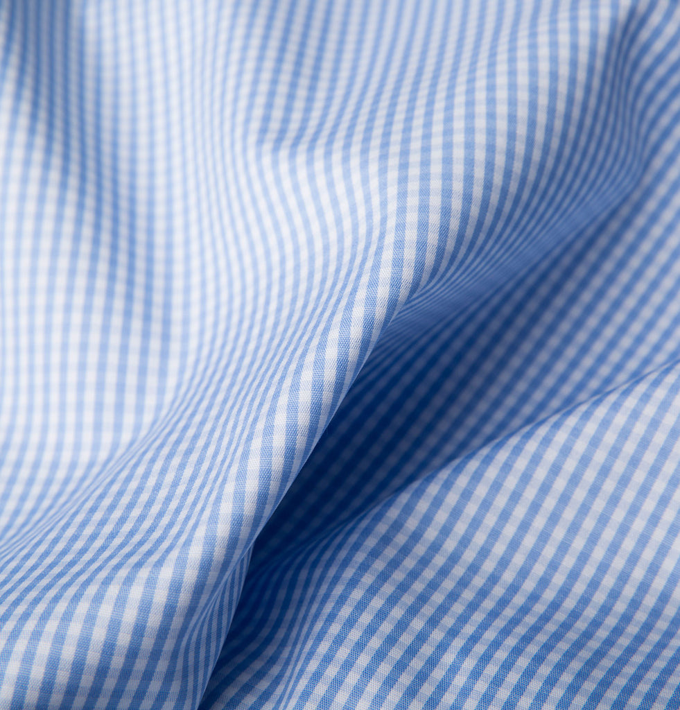 Artgiano Simme Blue Check Shirt Fabric