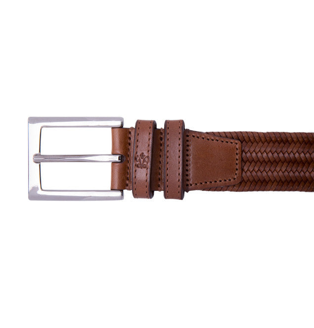 Van Laack Brown woven belt front