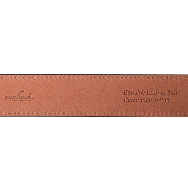 Van Laack navy leather belt back
