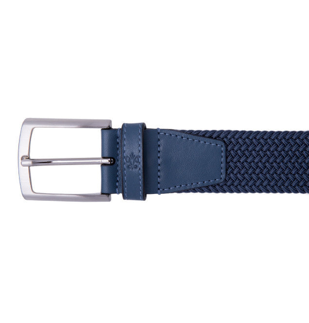 Van Laack navy woven belt front
