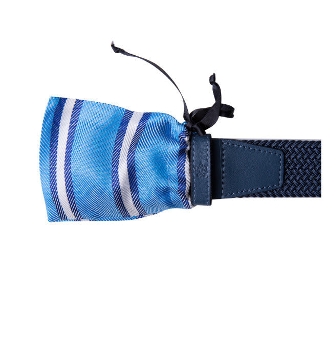 Van Laack navy woven belt bag