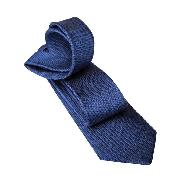 Van Laack Navy Jacquard Tie Folded