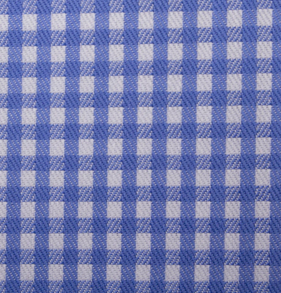 Eton Pantar Shirt Featured Fabric in Azzure Checks