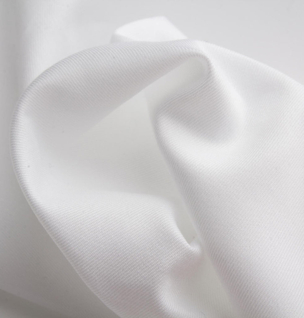 Morton Street Lenox Shirt  Fabric in Chalk White 