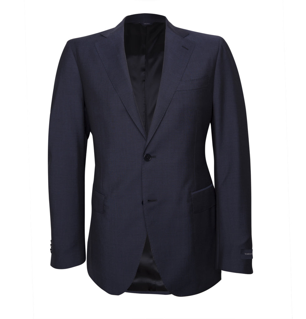 Tombolini Navy Sharkskin Two Piece Suit Image 