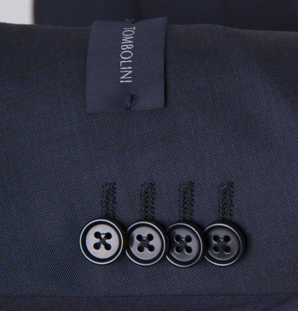 Tombolini Navy Sharkskin Two Piece Suit Fabric