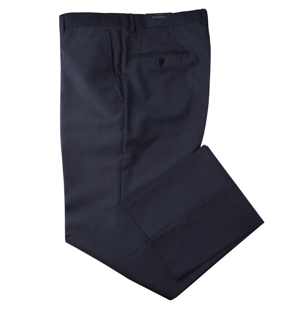 Tombolini Navy Sharkskin Two Piece Suit Trousers