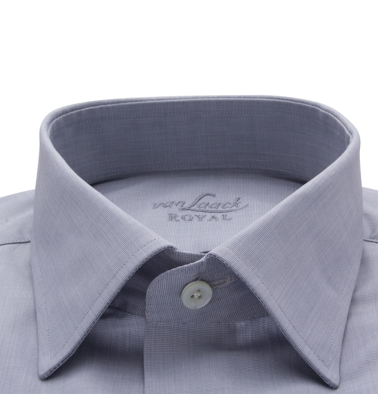van laack dress shirts Van Laack Royal White Dress Shirt 16.5 x 35 Twill Cotton Barrel Cuffs 42-68