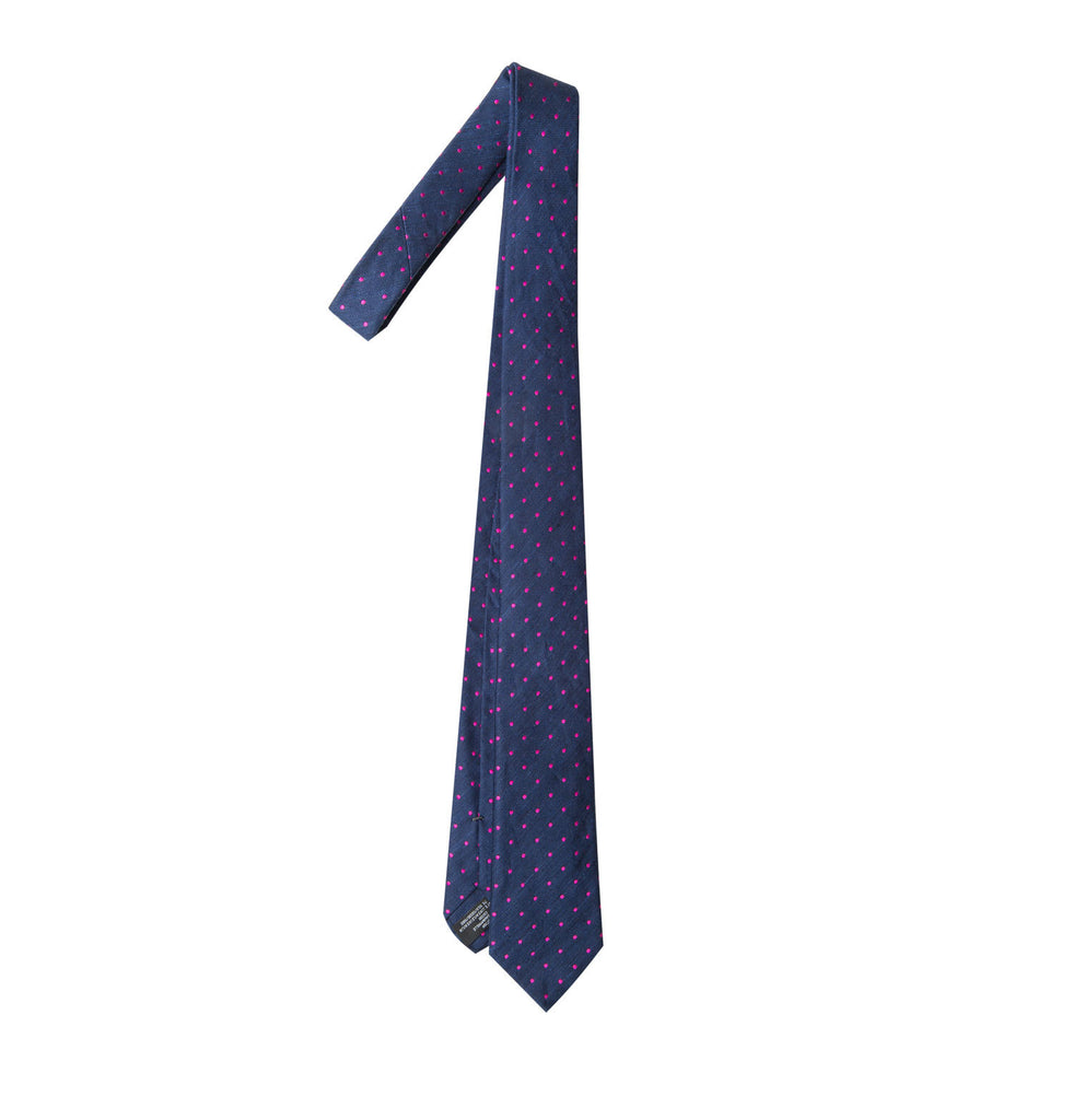 Hot Pink Polka Tie front