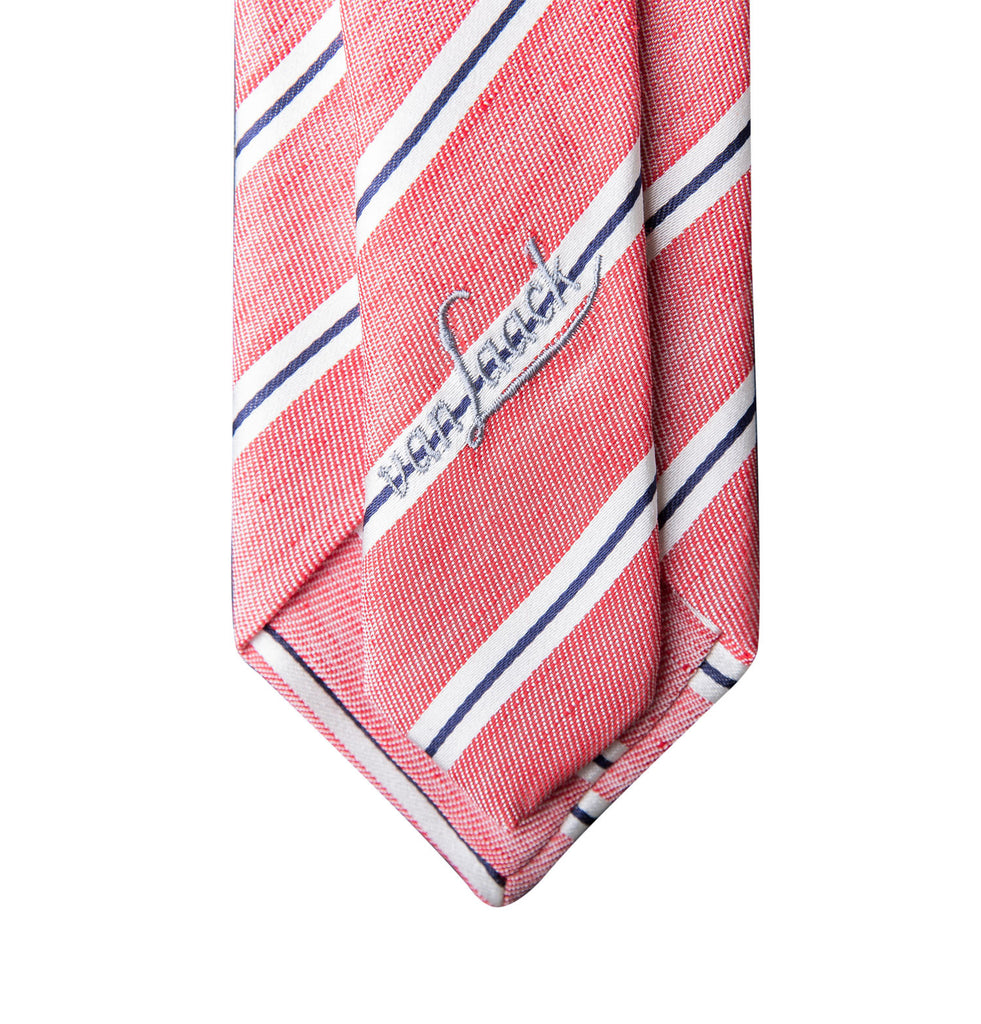 Red & White Van Laack tie logo