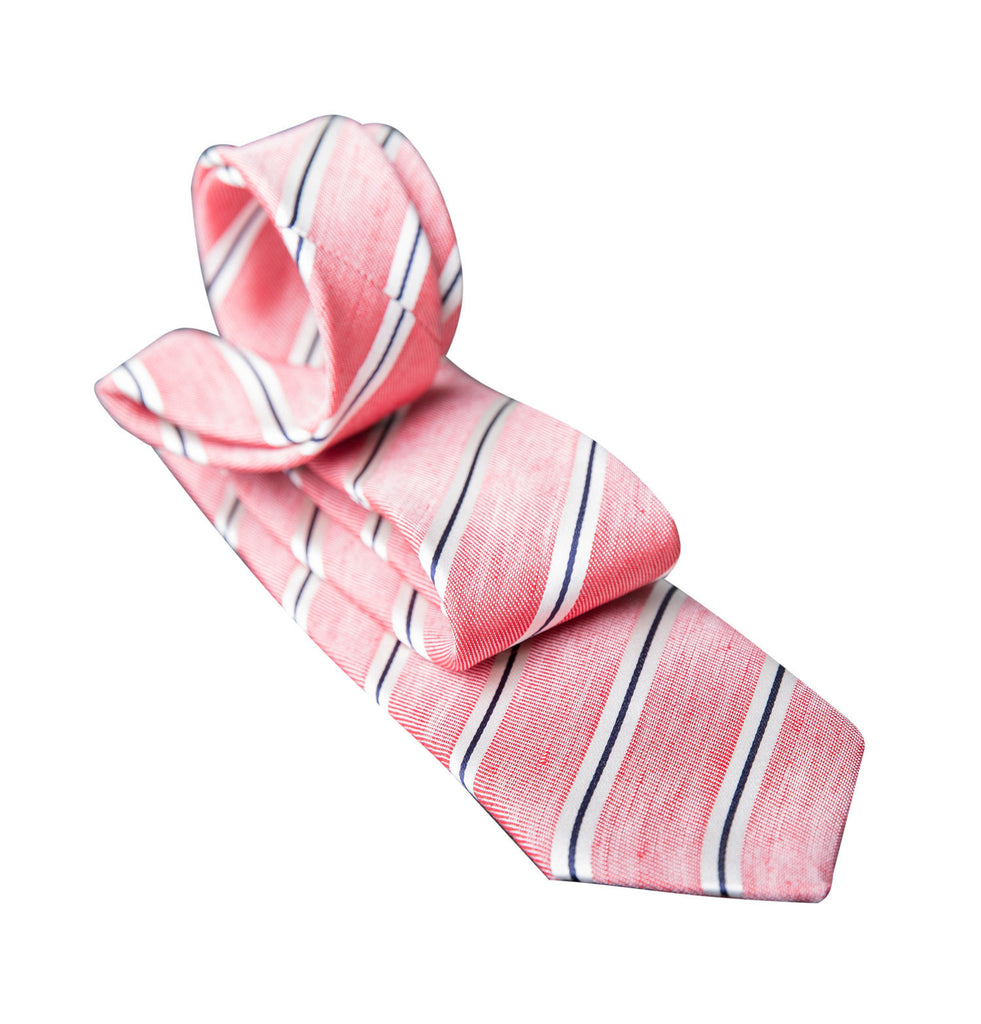 Red & White Van Laack tie folded