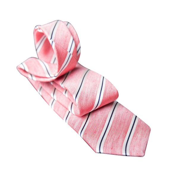 Red & White Van Laack tie folded